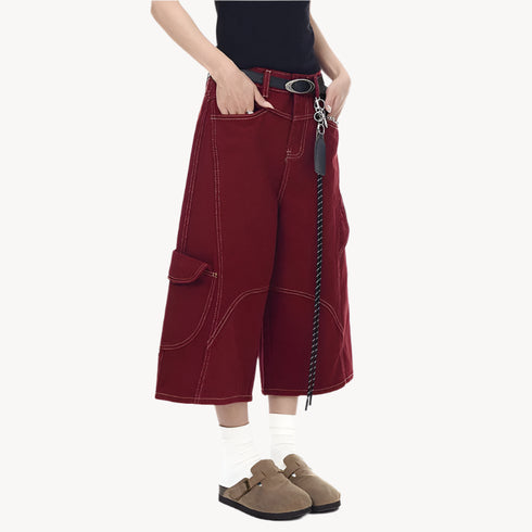 Black Vintage Baggy Denim Shorts – High Waist Streetwear